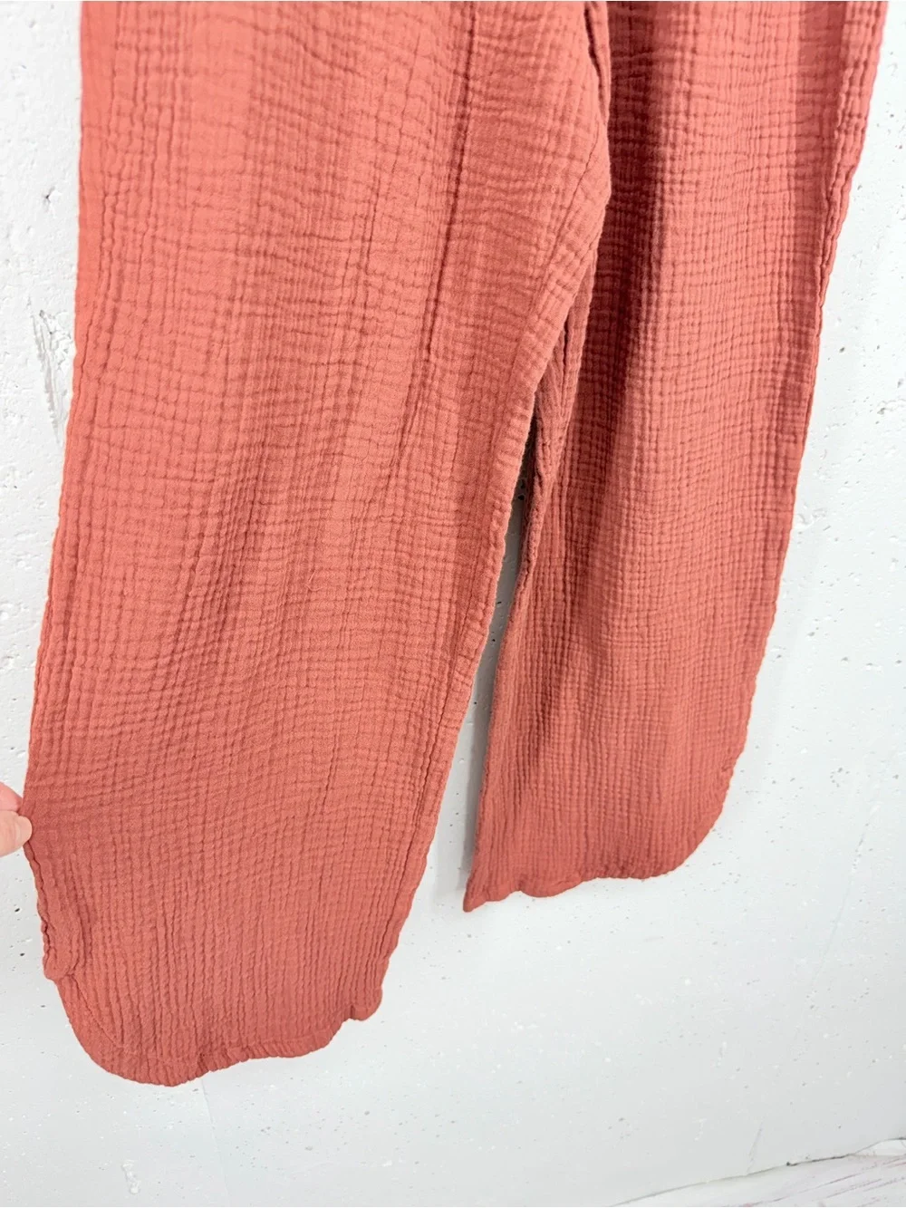 Marine Layer Women’s Size Small Corinne Rust Cotton Wide Leg Pants